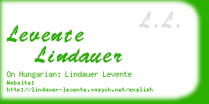 levente lindauer business card